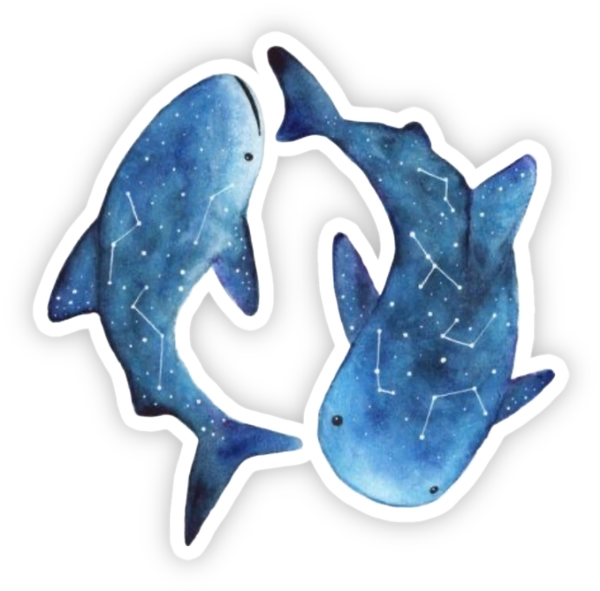 sticker màu xanh dương trẻ trung