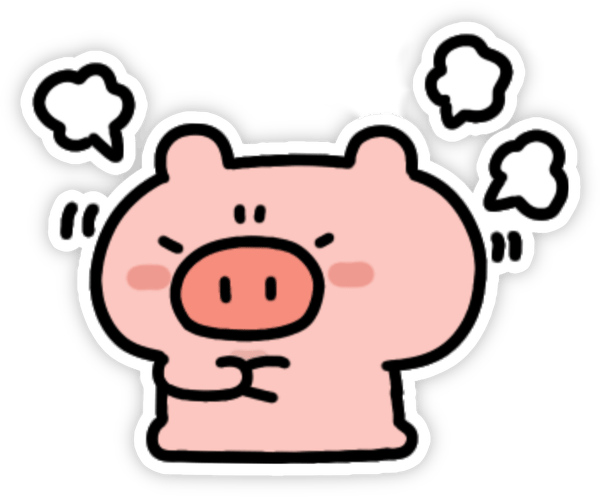 sticker messenger bựa con lợn giận dỗi