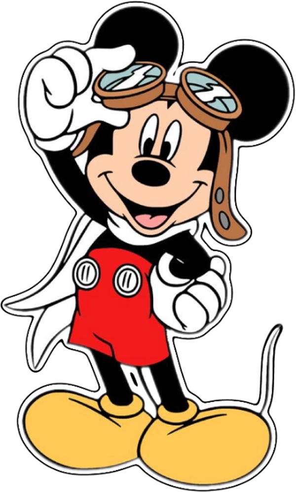 sticker mickey mouse đeo kính