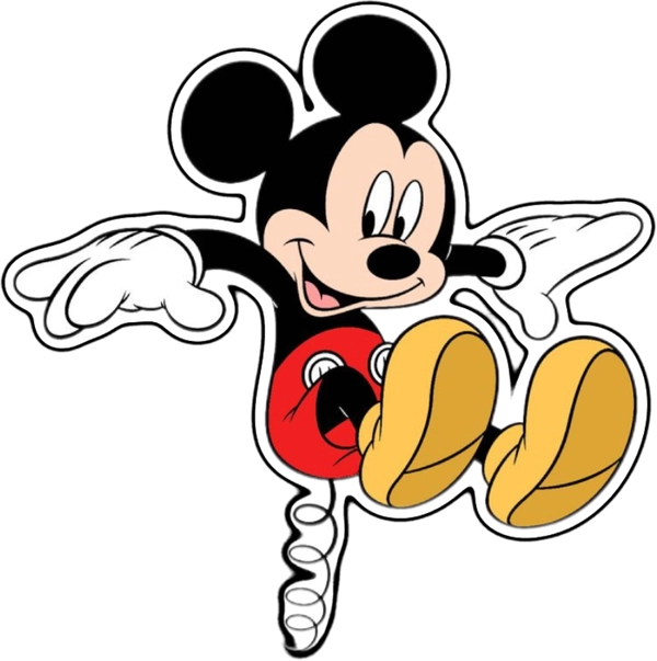 sticker mickey mouse đuôi lò xo
