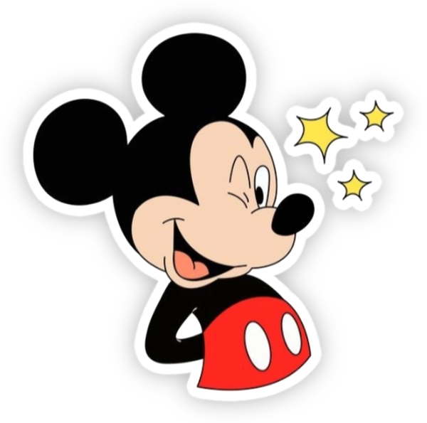 sticker mickey mouse nháy mắt dễ thương