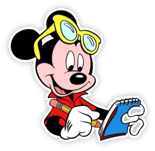sticker mickey mouse viết