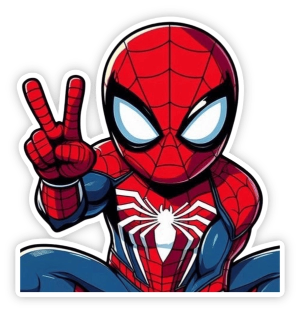 sticker người nhện dán điện thoại
