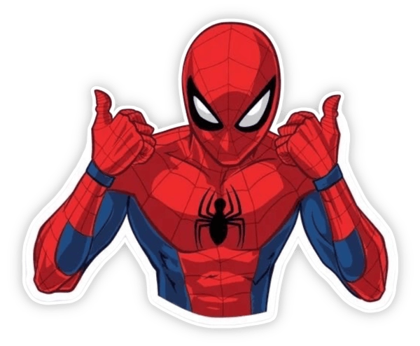 sticker người nhện 3D