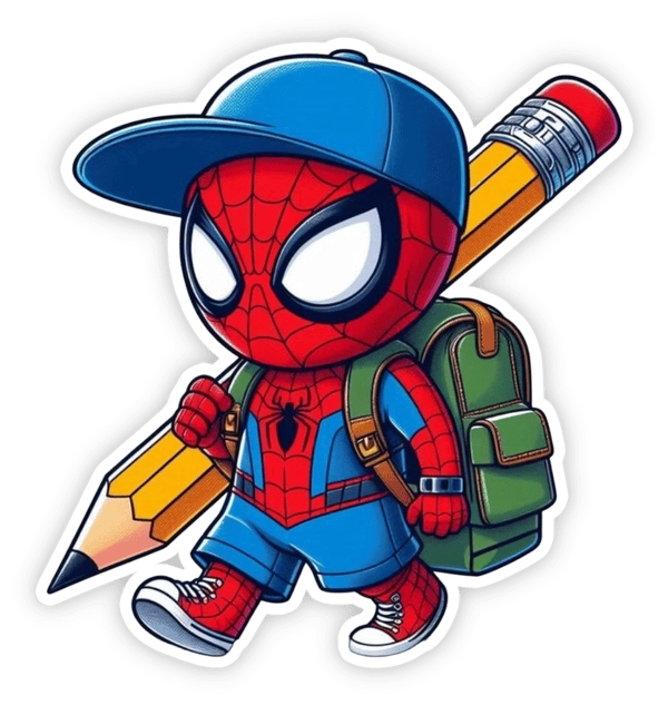sticker người nhện vector