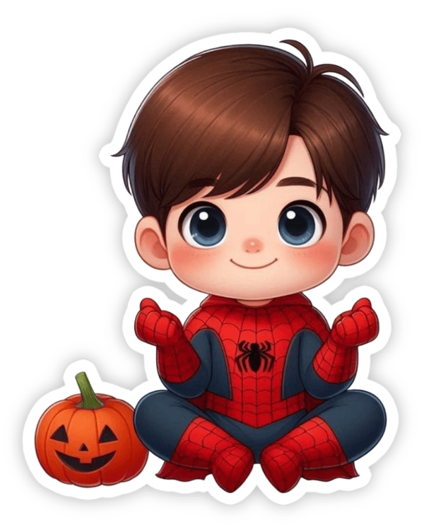 sticker siêu nhân nhện PNG