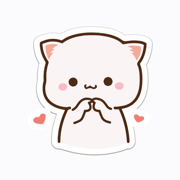 sticker ngại cute