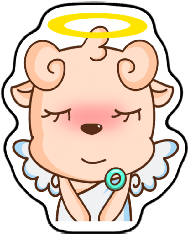 sticker ngại ngùng dễ thương trắng nền