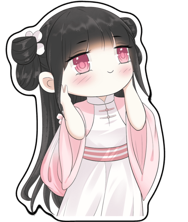 sticker ngại ngùng hoạt hình