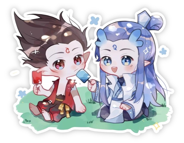 sticker ngao bính ăn kem cùng bạn