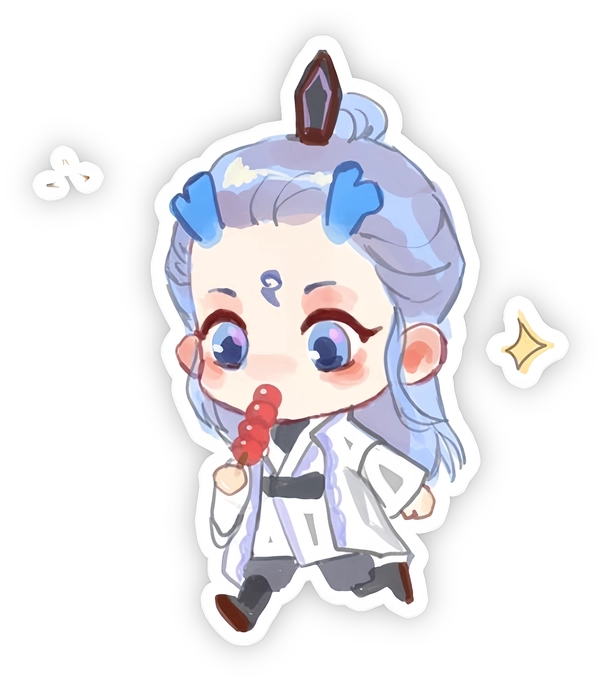 sticker ngao bính ăn kẹo hồ lô
