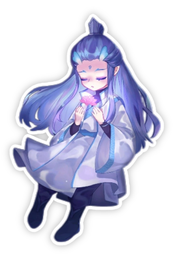 sticker ngao bính cầm hoa