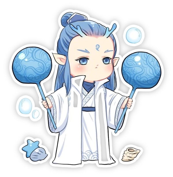sticker ngao bính chibi