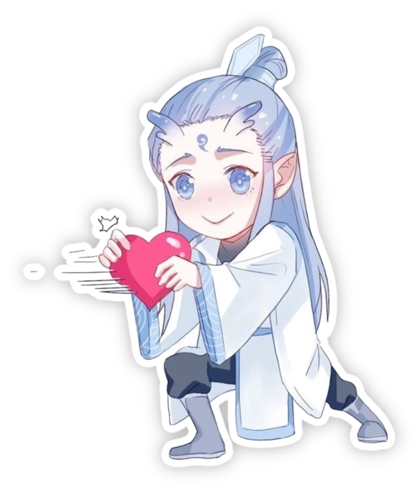 sticker ngao bính thả tim