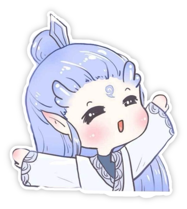 sticker ngao bính vui vẻ