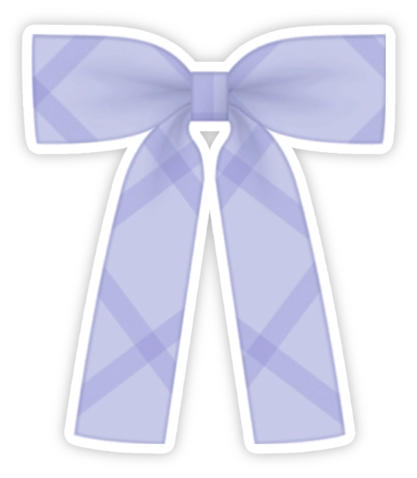 sticker nơ xanh cute
