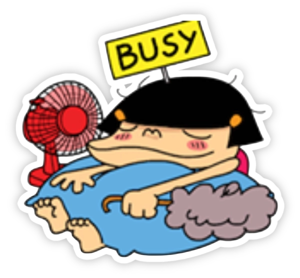 sticker noo hin đang bận