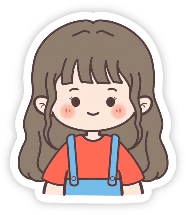 sticker nữ dễ thương