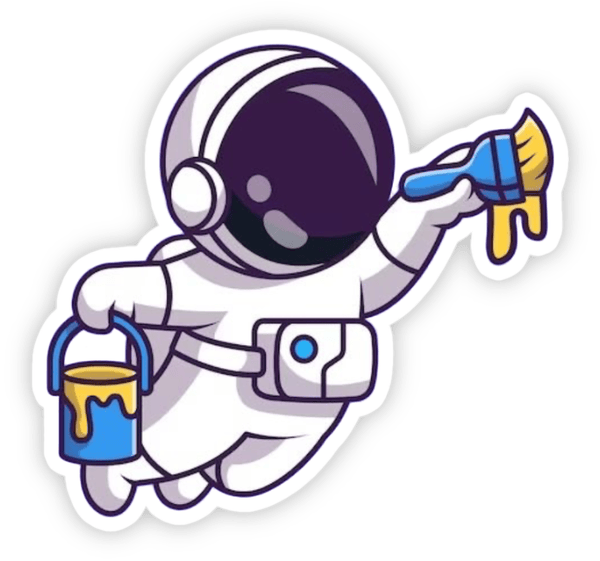 sticker phi hành gia anime