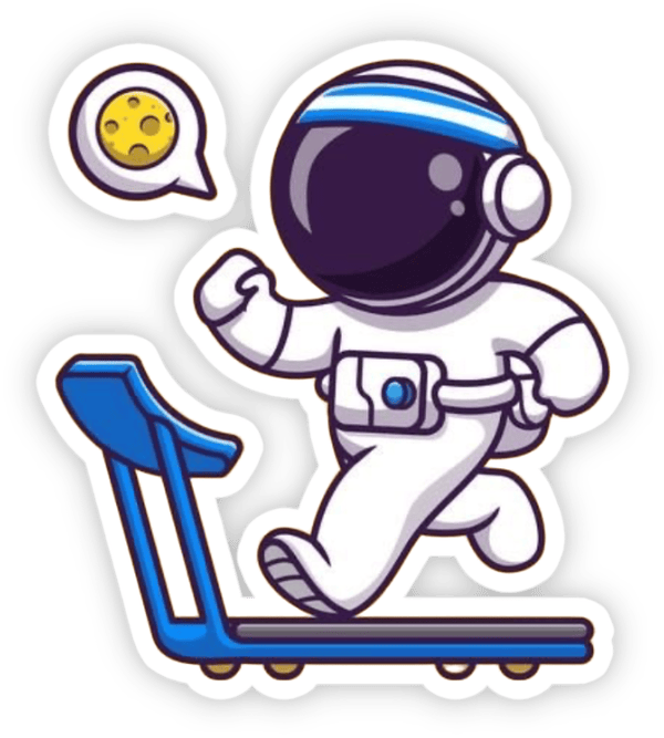sticker phi hành gia đội mũ bảo hộ