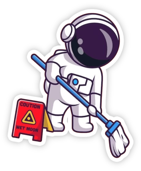 sticker phi hành gia nghệ thuật số