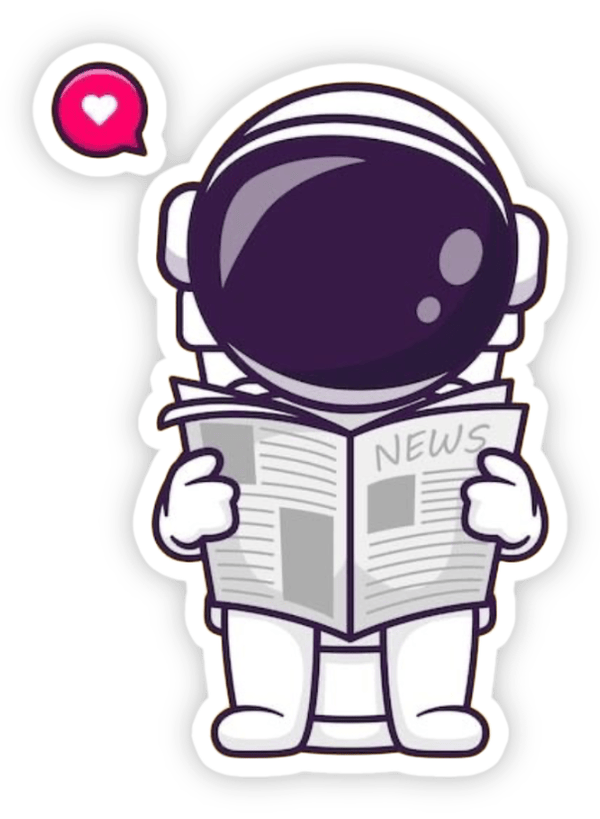 sticker phi hành gia phong cách tối
