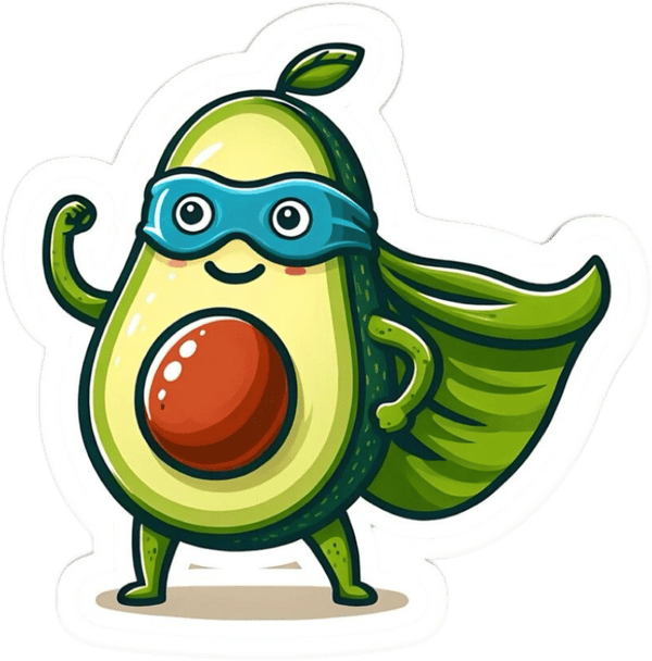 sticker quả bơ cute