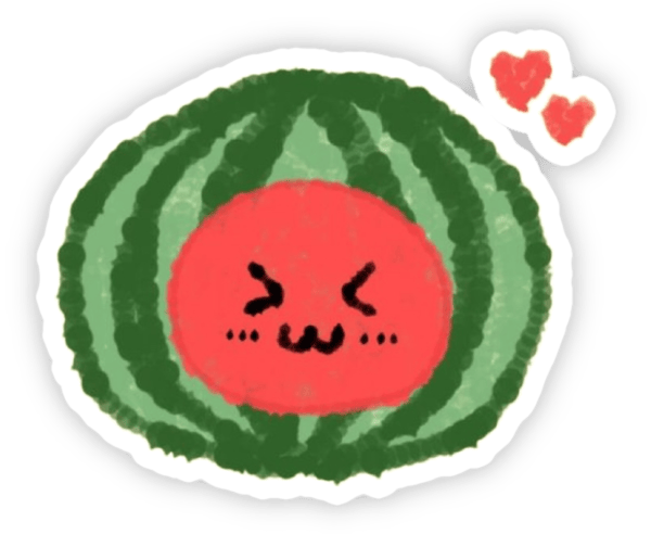 sticker quả dưa hấu