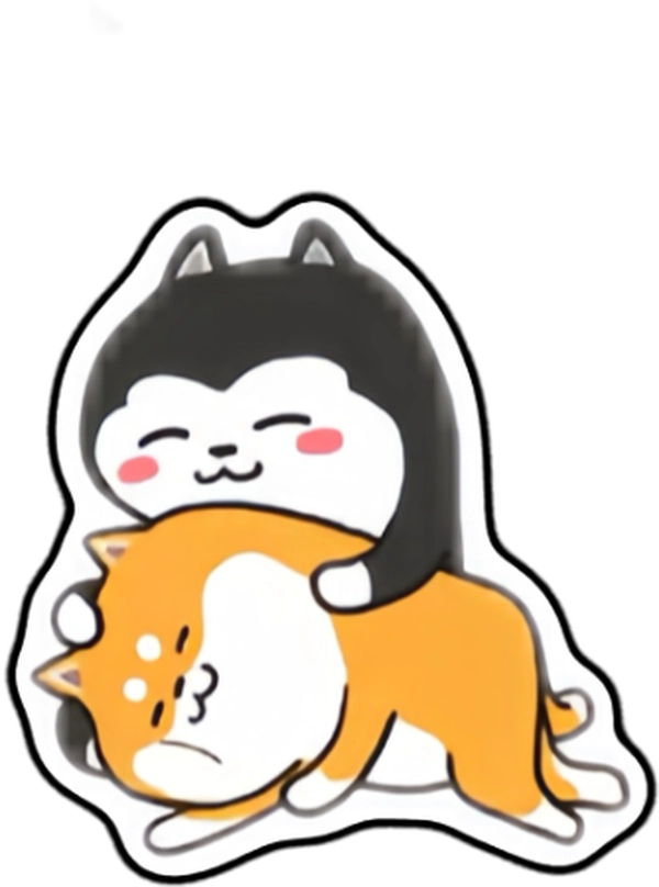 ảnh sticker Shi và Ngáo cute