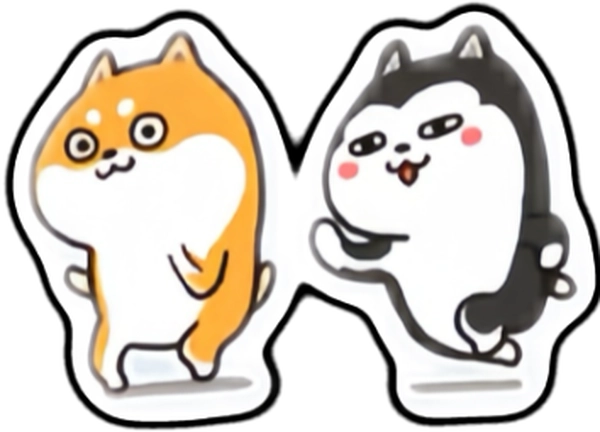 sticker Shi và Ngáo đáng yêu