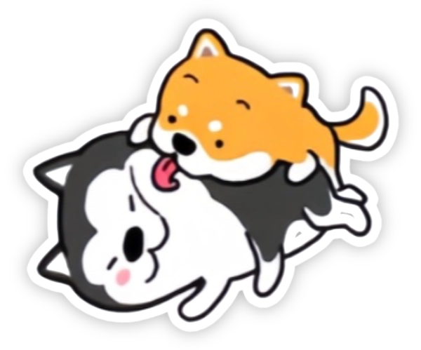 sticker shi và ngáo yêu thương
