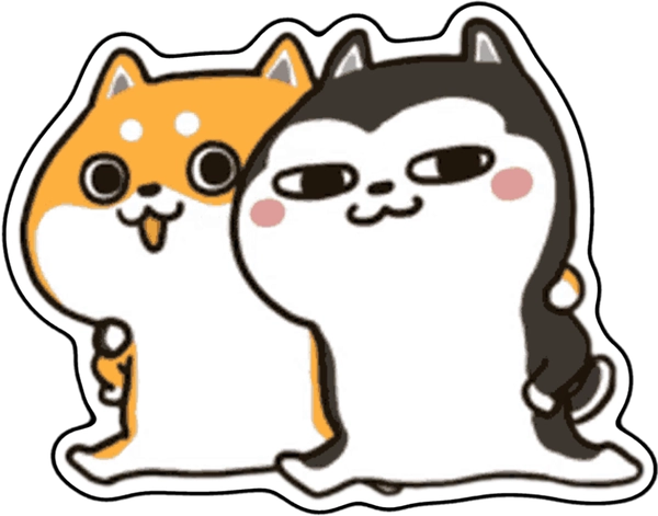 sticker Shi và Ngáo dễ thương