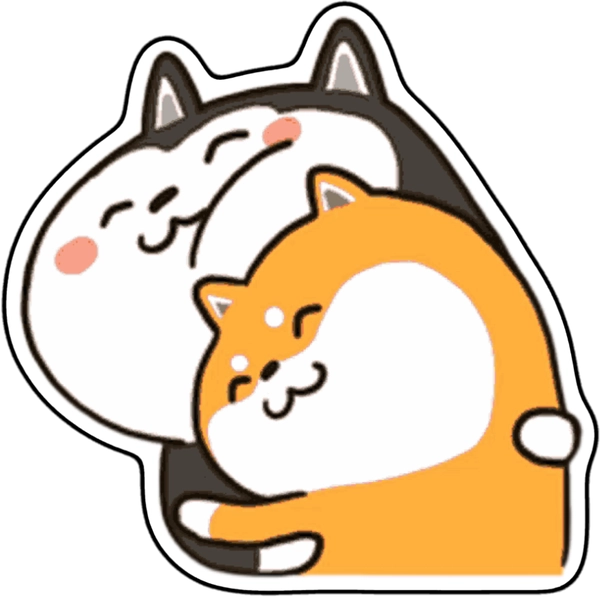 ảnh sticker Shi và Ngáo hài hước