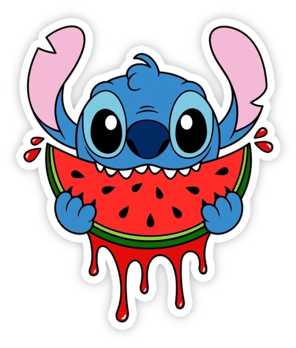 sticker stitch ăn dưa hấu