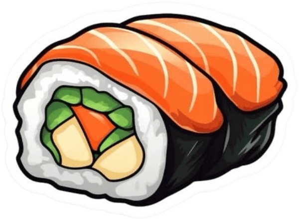 sticker sushi nhật bản