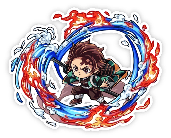 sticker tanjiro phong cách anime