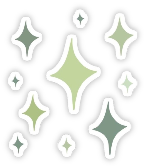 sticker thiên nhiên màu xanh