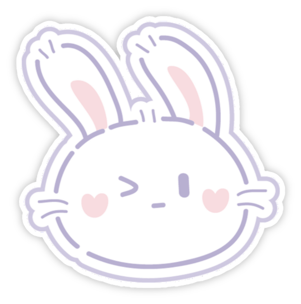 sticker thỏ dạng chân