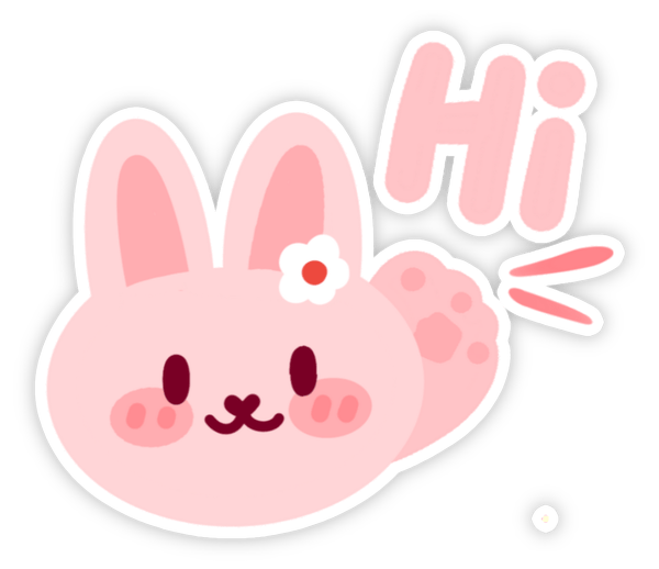 sticker thỏ dí nhau