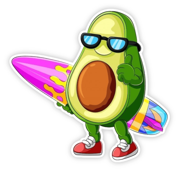 sticker trái bơ dễ thương