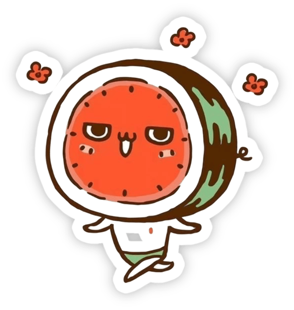 sticker trái cây dưa hấu
