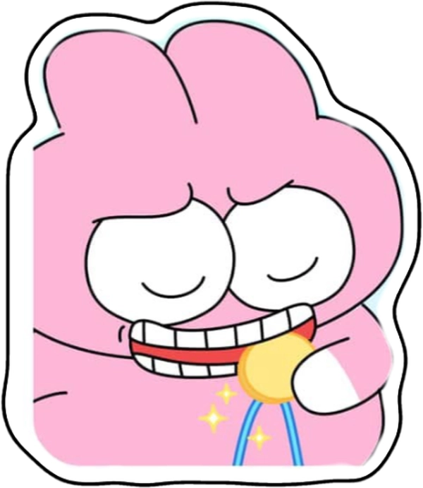 sticker zookiz cắn huy chương