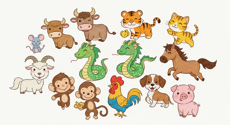 tranh 12 con giáp truyền thống