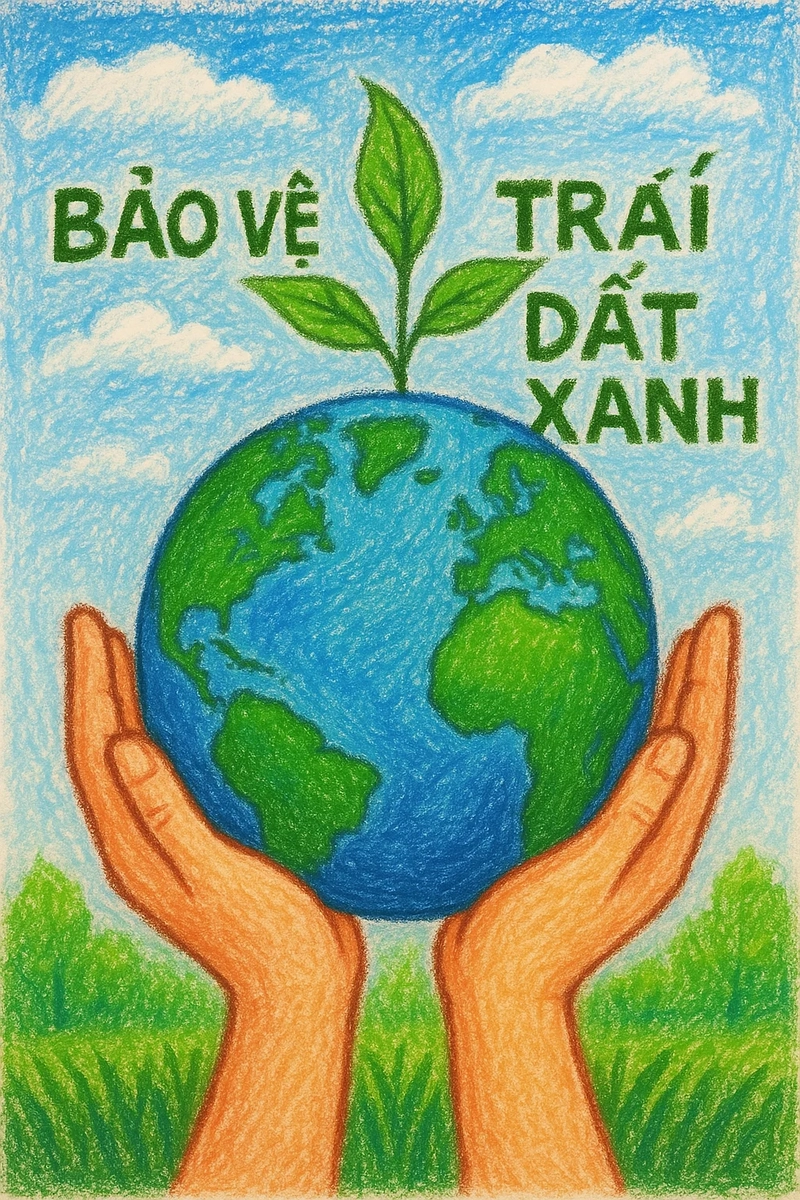 tranh bảo vệ trái đất xanh
