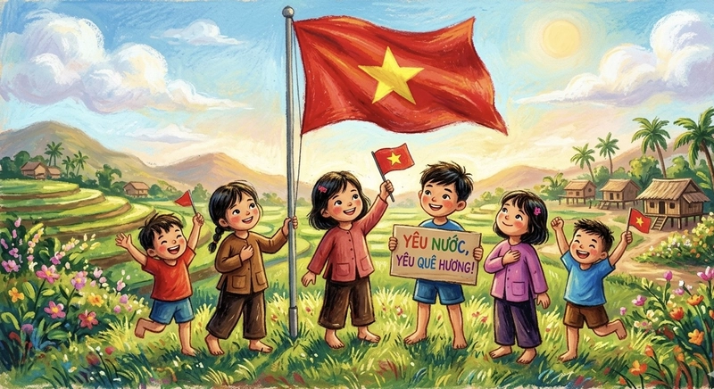 tranh cổ động tinh thần yêu nước và đoàn kết dân tộc