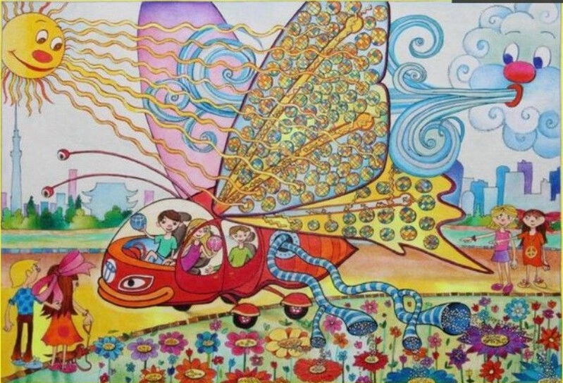 tranh đề tài ý tưởng trẻ thơ lớp 5