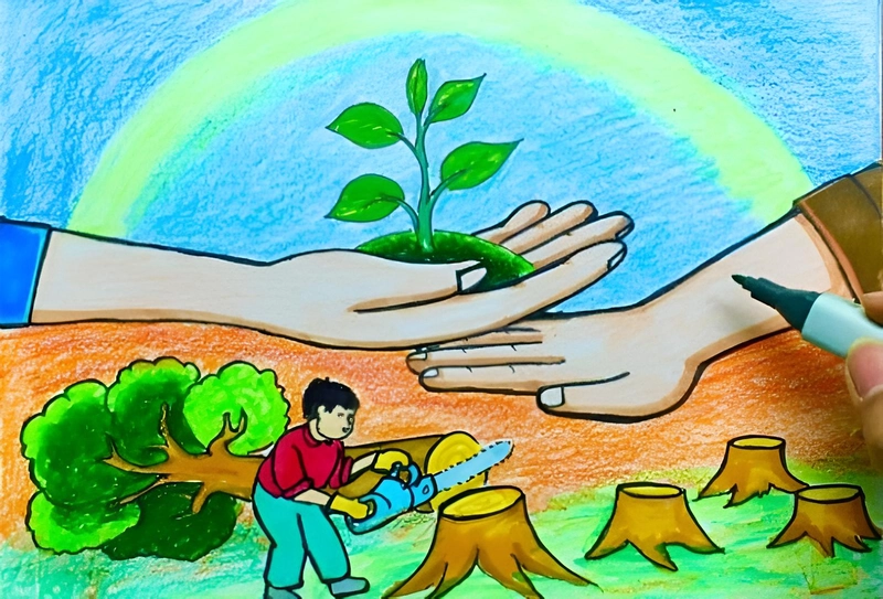 tranh đẹp ý tưởng trẻ thơ lớp 5