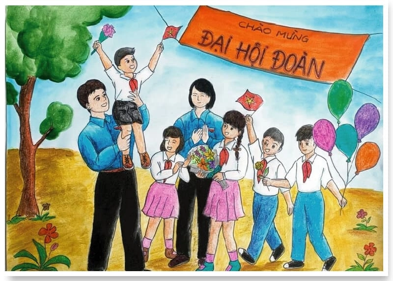 tranh minh họa Đoàn Thanh Niên