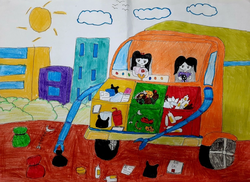 tranh thi ý tưởng trẻ thơ lớp 4 đoạt giải cao