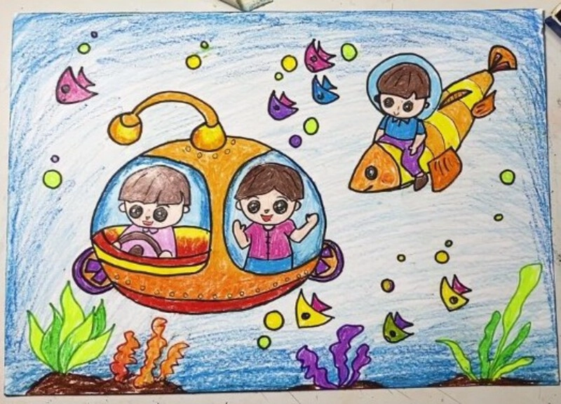 tranh trẻ thơ lớp 5 dễ nhất